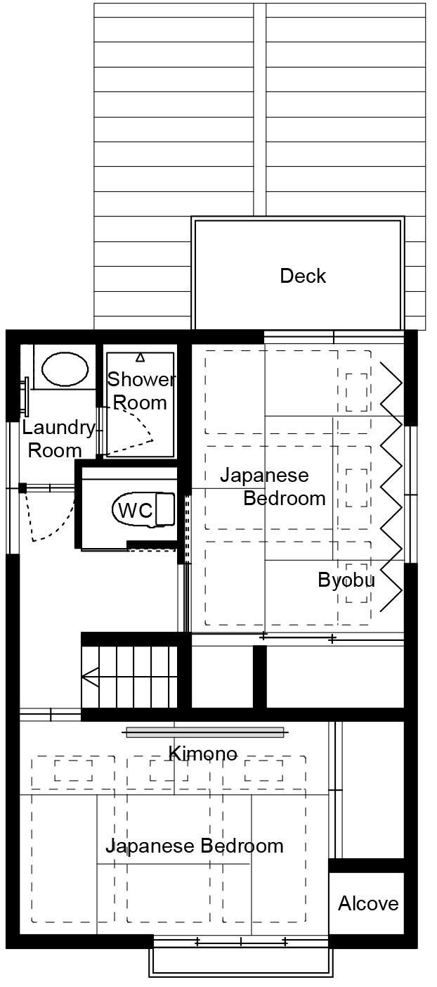 Floor plan of Miyagawacho Machiya 2F